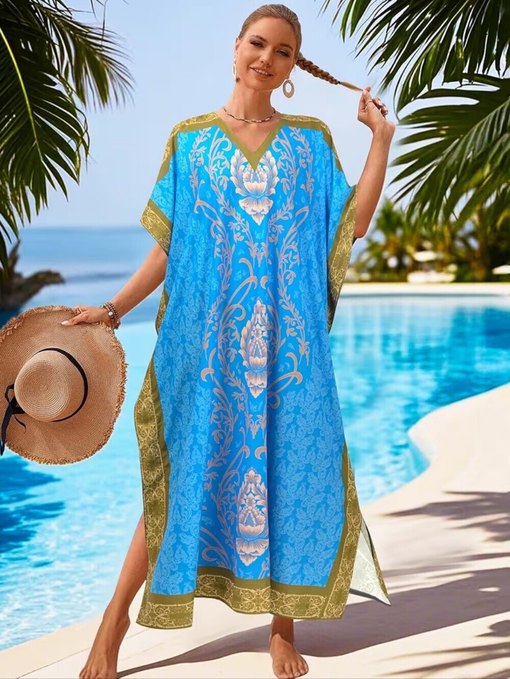 Kaftan Dress Cover Up One Size